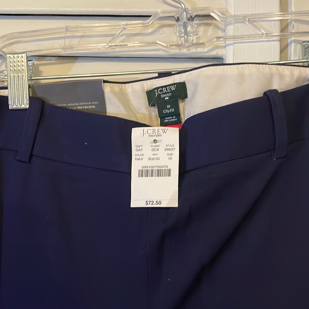 Never worn J Crew Winnie Pant City Fit size 10 navy
